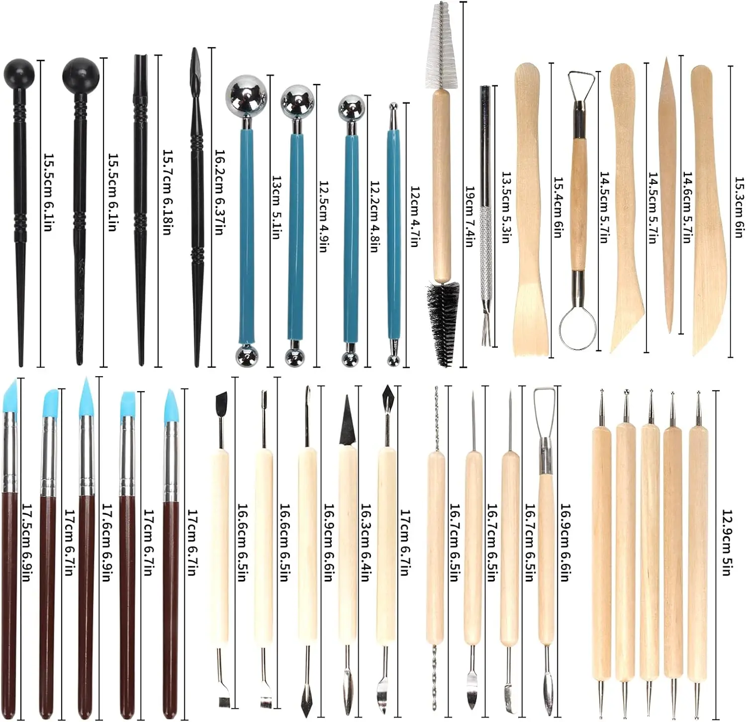 Набор гончарных инструментов 8 – обзор и цена Wood Chisel Set